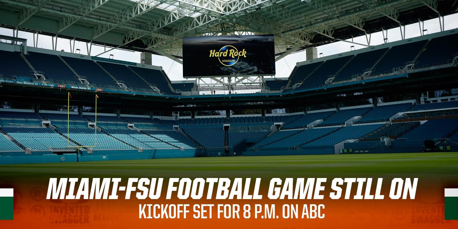 Miami-Florida State Football Game Still On