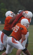 FIRST FULL PAD PRACTICE GOES WELL FOR HURRICANES