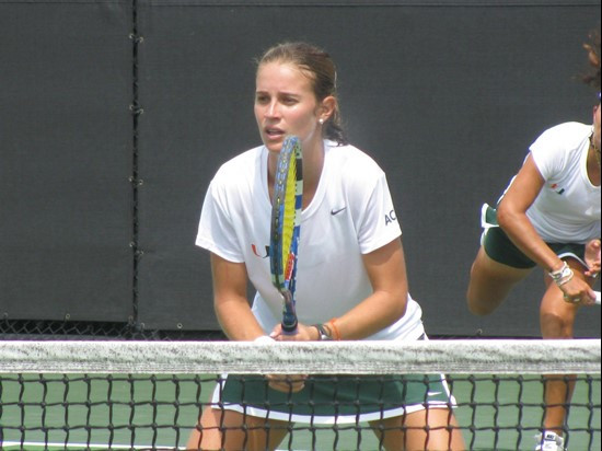 Gabriela Mejia Saturday at the Neil Schiff Tennis Center.