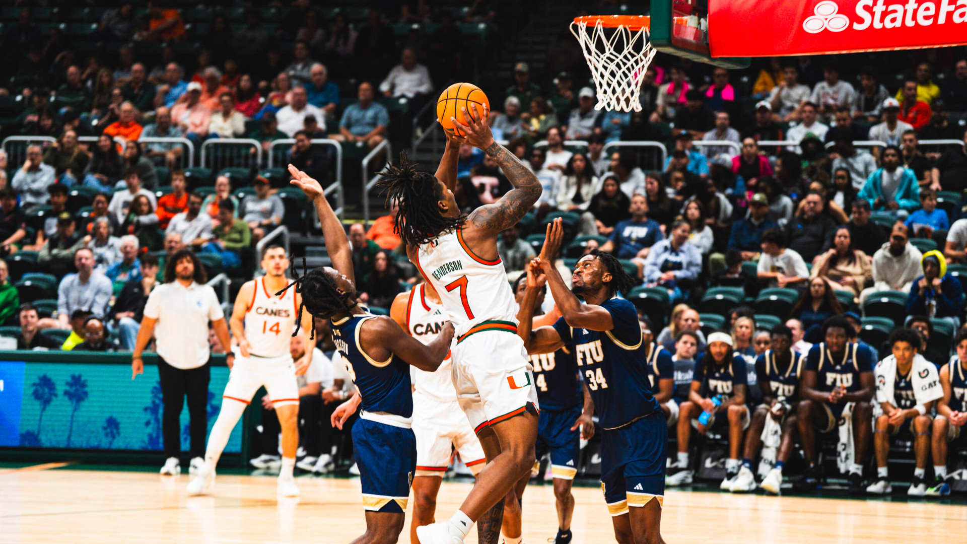 Henderson’s Career Night Leads Hurricanes Over FIU, 98-81