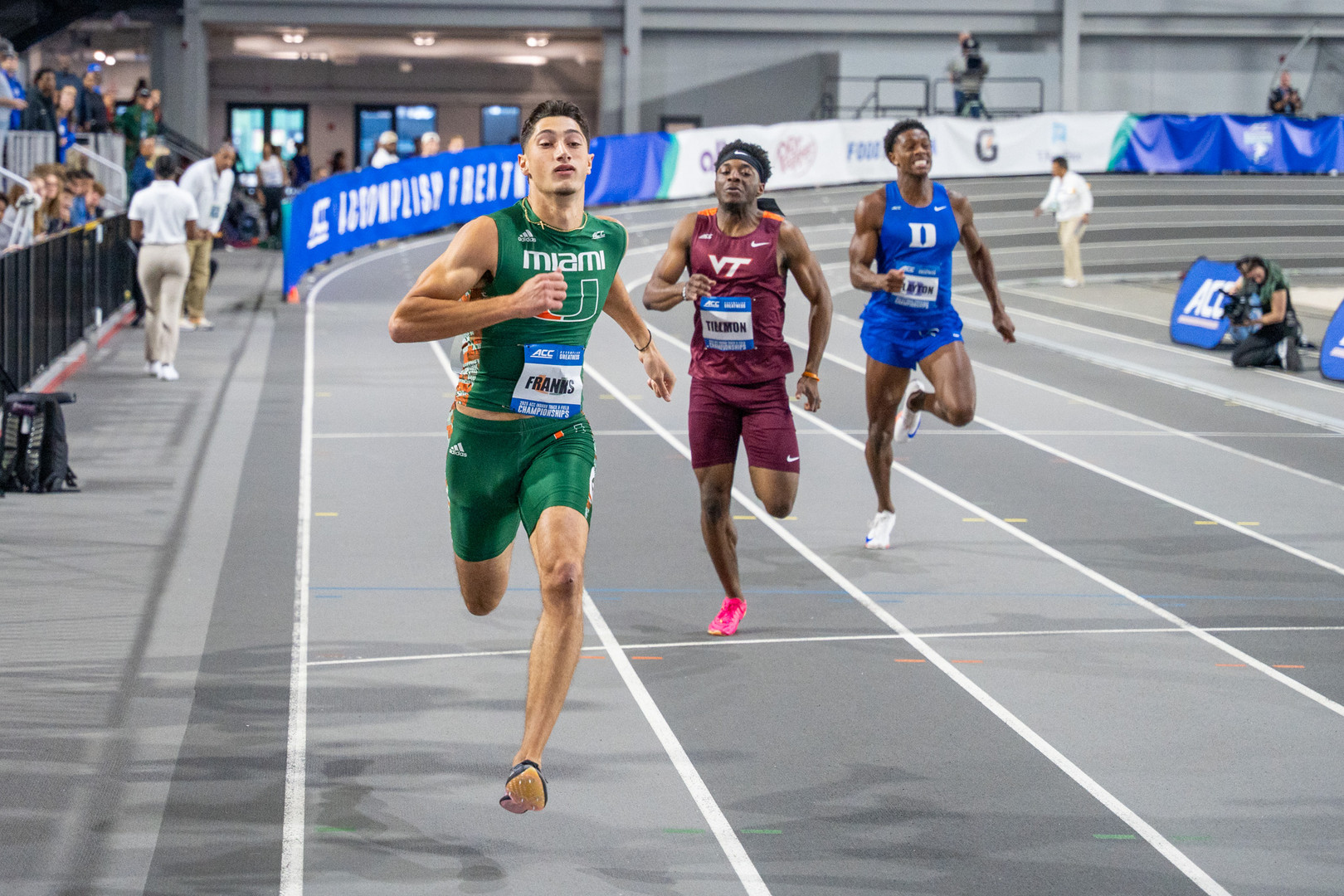 Franks Breaks 200m School Record on Day One of ACC Championships