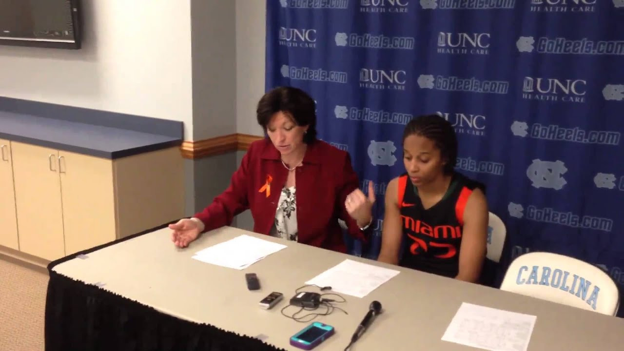 Katie Meier & Adrienne Motley - Postgame UNC