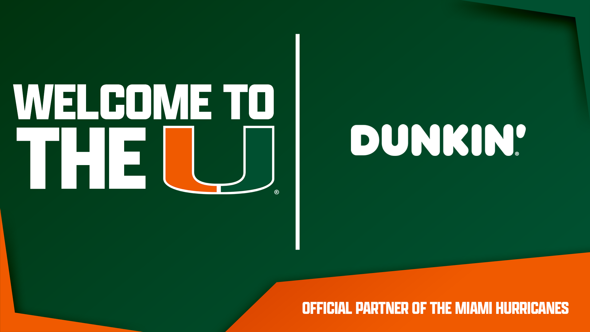 Dunkin' Named Official Sponsor of Miami Hurricanes