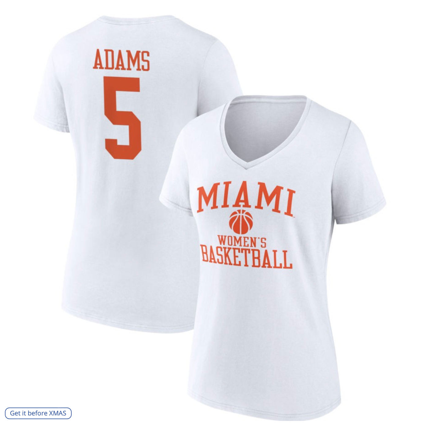 Women's Fanatics Branded White Miami Hurricanes Women's Basketball T-Shirt