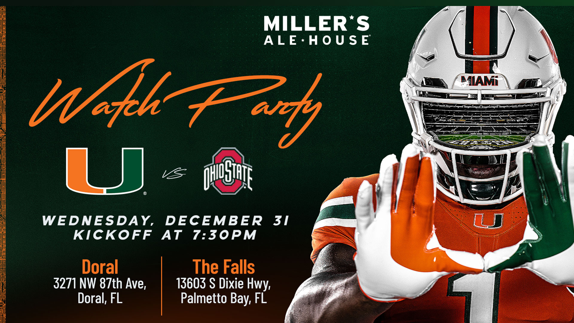 Join the Official Watch Party at Miller’s Ale House