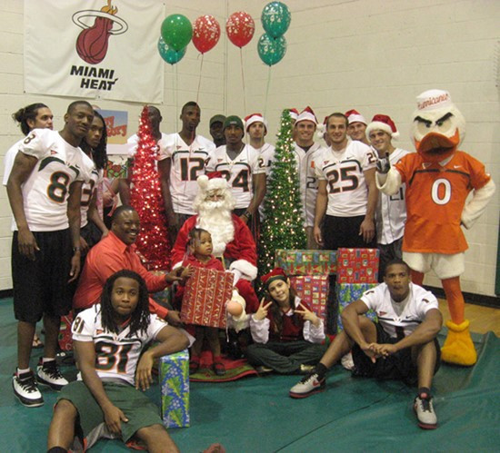 Hurricanes Visit South Miami Rec Center