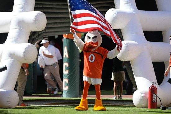 The #14'th ranked University of Miami Hurricanes play the Georgia Tech Yellow Jackets at Sun Life Stadium on October 05, 2013. Photo by Steven...