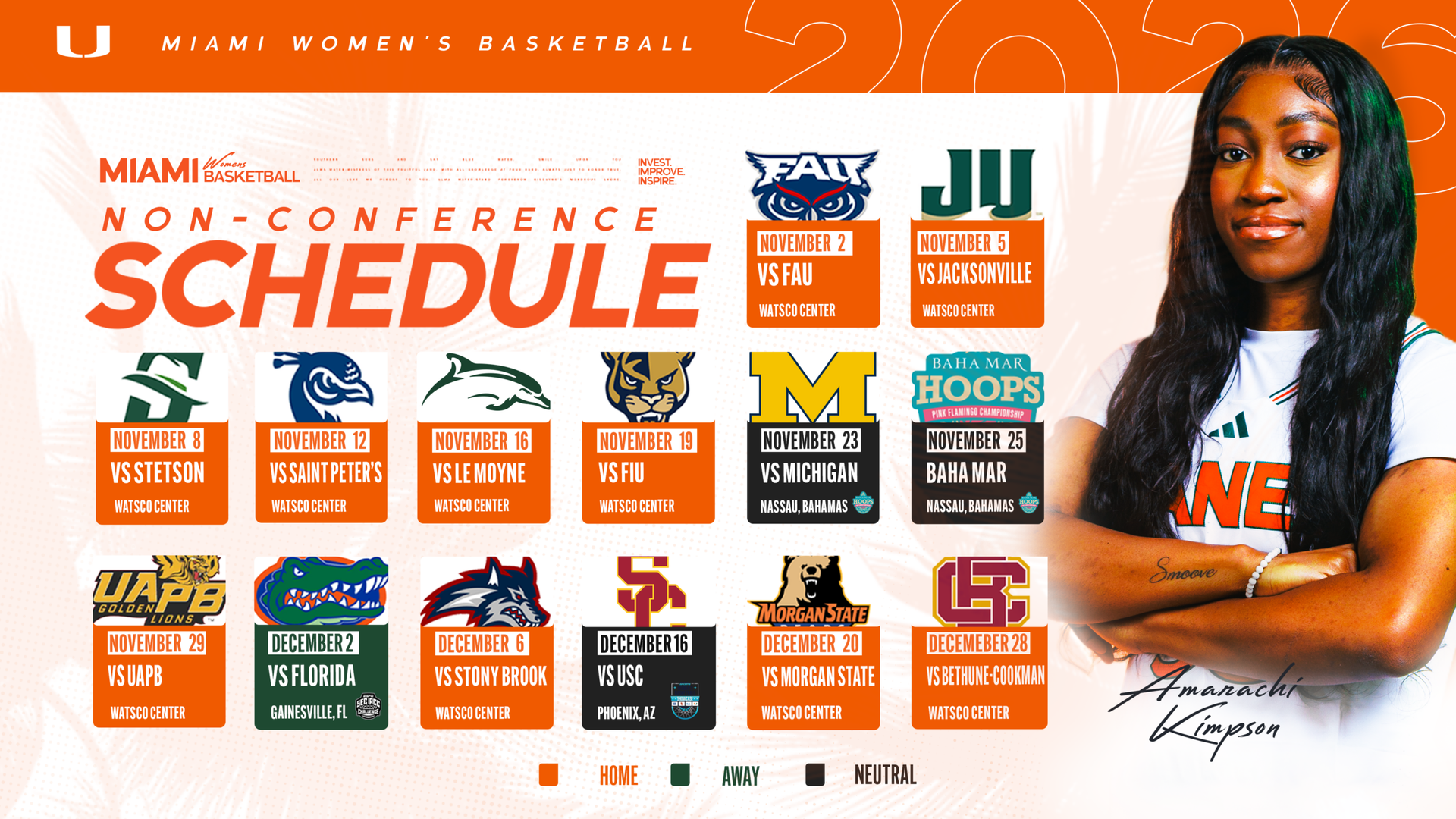 Miami Women’s Basketball Announces 2026-27 Non-Conference Schedule