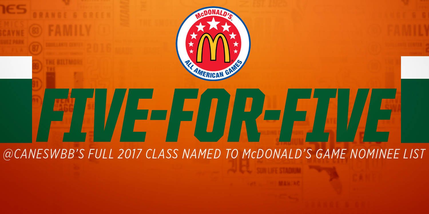 @CanesWBB Signees Nominated for McDonald's Game