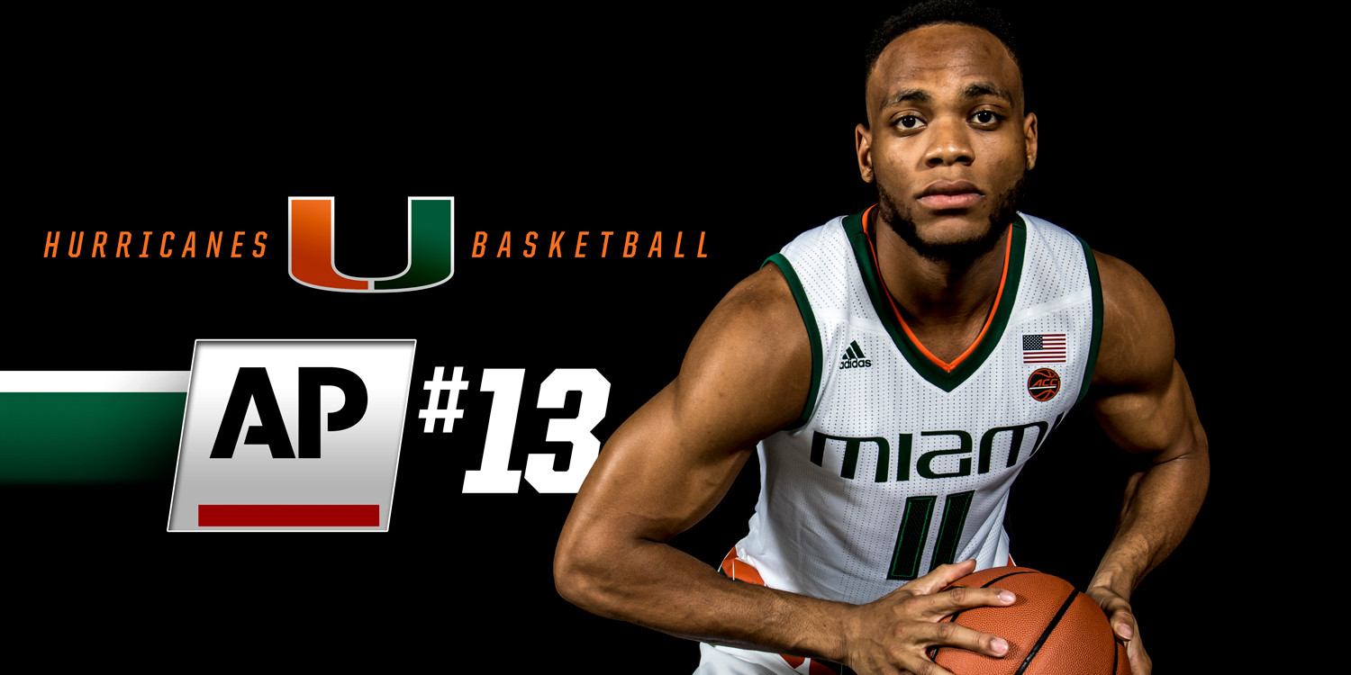 Canes Debut at No. 13 in AP Top 25