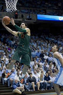 The University of Miami Hurricanes faced the University of North Carolina Tar Heels on Tuesday, January 10, 2012 in the Dean E. Smith Center in Chapel...