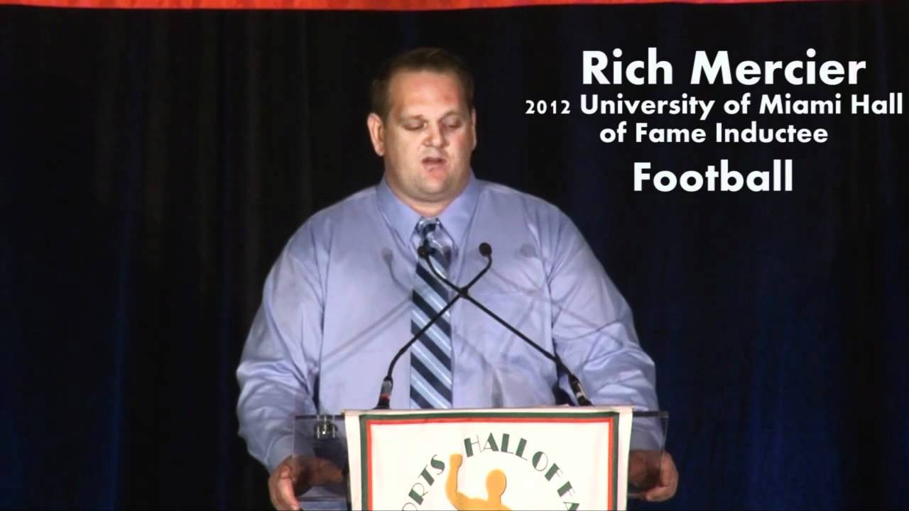 Rich Mercier - 2012 UM Sports Hall of Fame Induction Speech