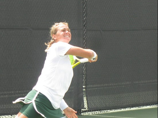 Anna Bartenstein Saturday at the Neil Schiff Tennis Center.