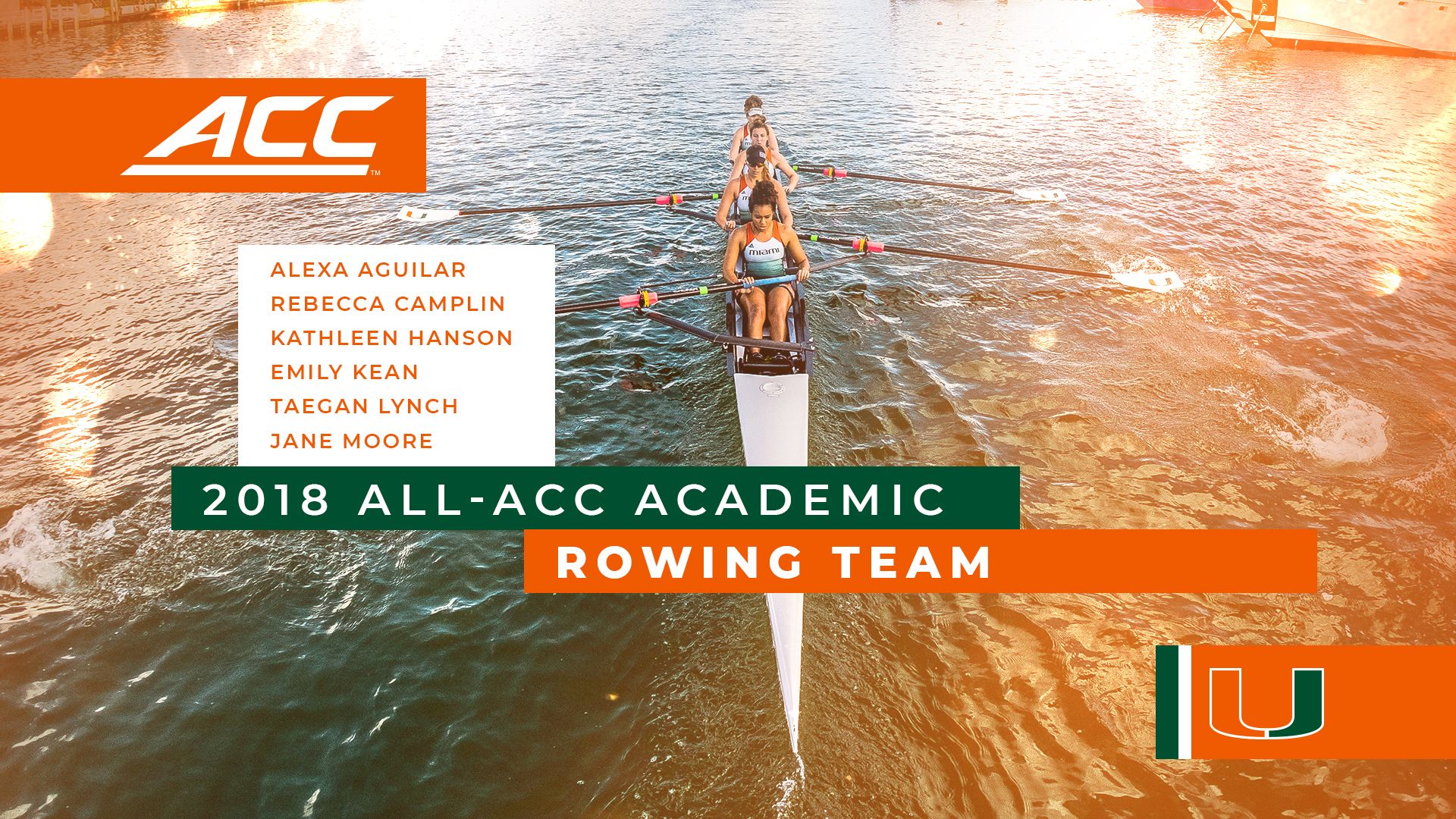 Six Miami Rowers Named All-ACC Academic