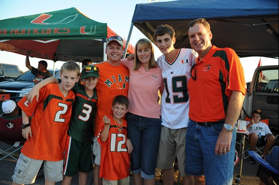 Tailgating at Sun Life Stadium before a game against the Florida State Seminoles at Sun Life Stadium on October 9, 2010. Photo by Steven Murphy