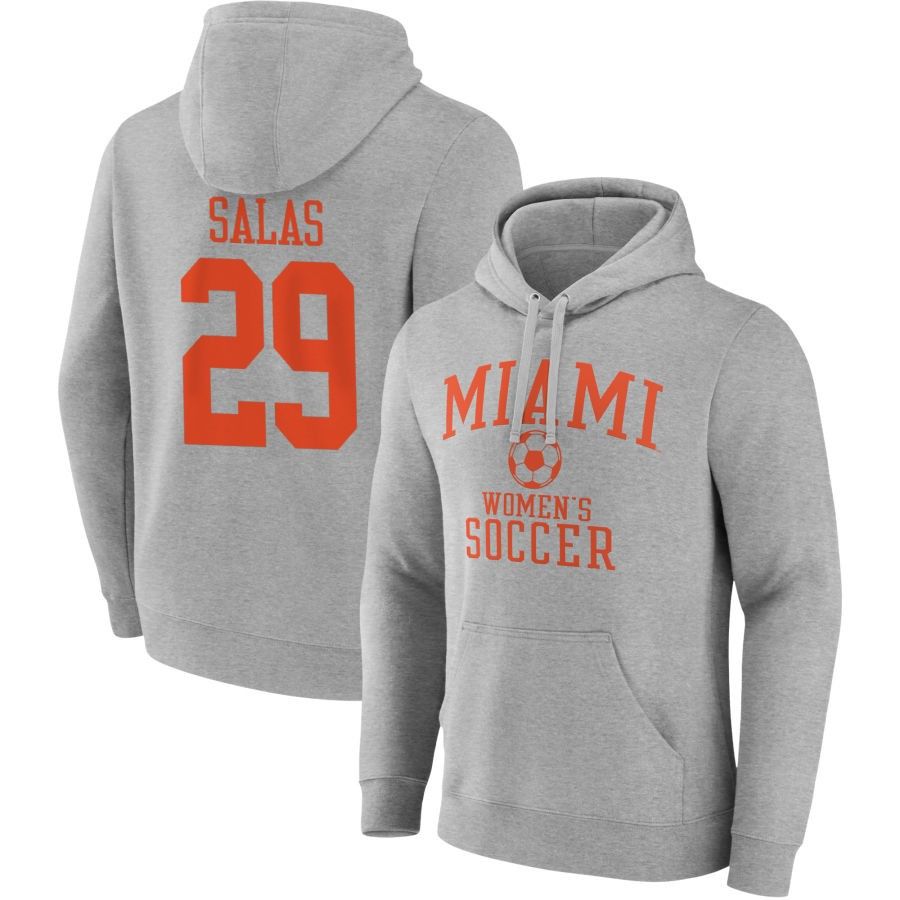 Men's Fanatics Branded Gray Miami Hurricanes Women's Soccer Pick-A-Player NIL Gameday Tradition Pullover Hoodie