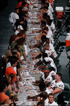 Football Team signing posters