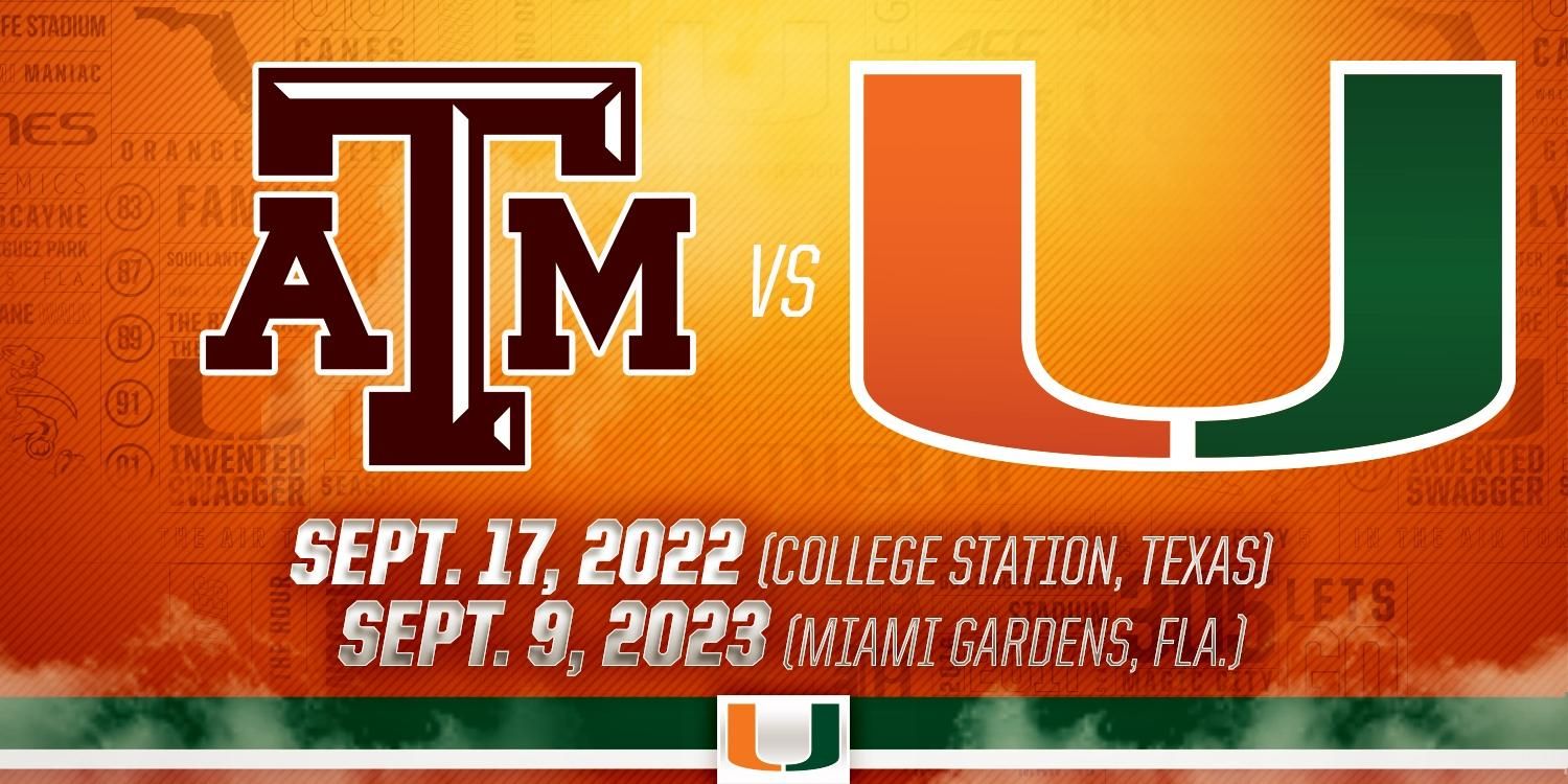 Miami and Texas A&M to Faceoff in 2022 and 2023
