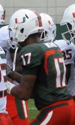 Streeter Hauls in Three Touchdowns in First Fall Scrimmage