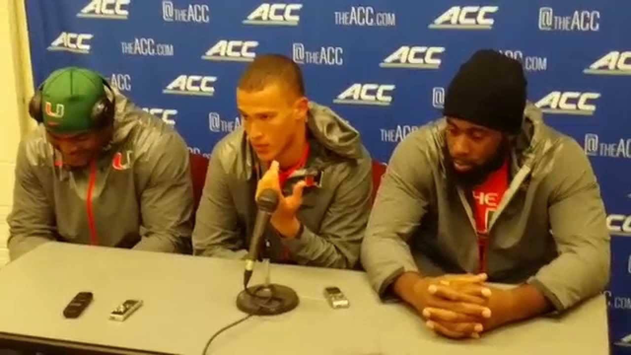 Brad Kaaya, Clive Walford & Denzel Perryman - Virginia Postgame