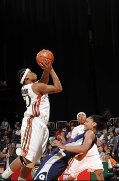 2011 Miami Hurricanes Women's Basketball vs Georgetown - Maria Brown