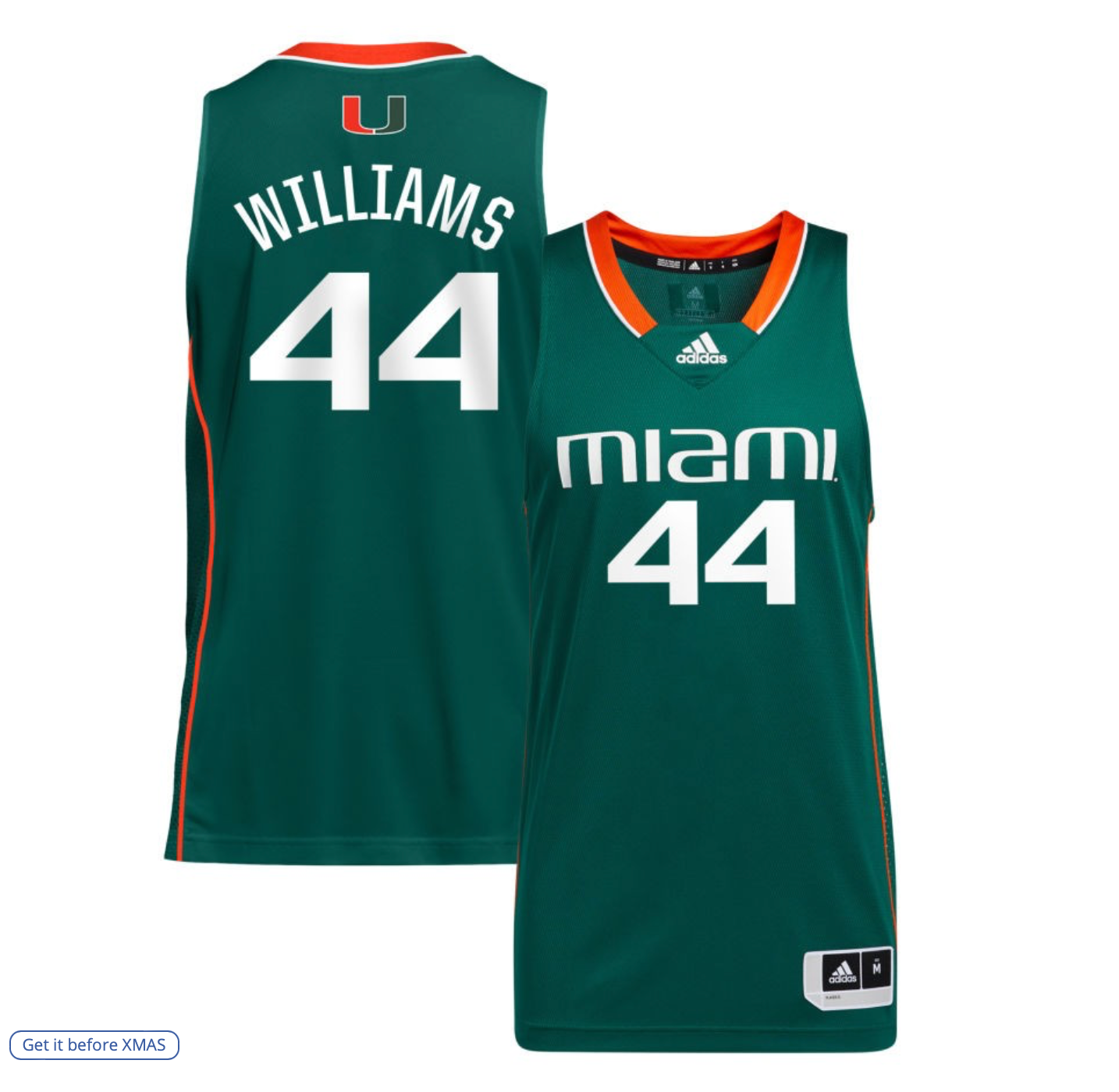 adidas Green Miami Hurricanes Women's Basketball Jersey