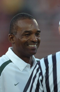 University of Miami Hurricanes head coach Randy Shannon in a game against the Texas A&M Aggies at the Orange Bowl on September 20, 2007. The...
